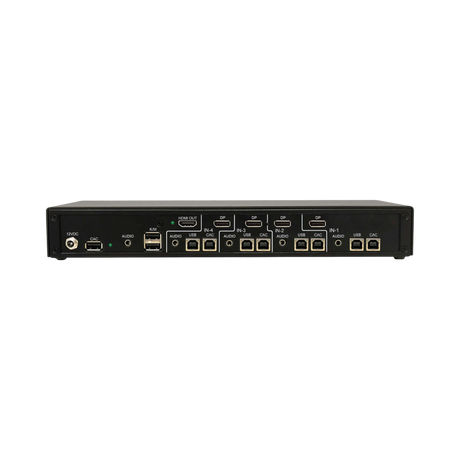 Tripp Lite Secure KVM Switch, 4-Port, Single Head, DP to HDMI (x4), 4K, NIAP PP4.0, Audio, CAC, TAA — Being Shipped