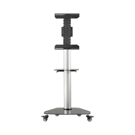 Tripp Lite Premier Rolling TV Cart for 37" to 70" Displays, Black Glass Base and Shelf, Locking Casters — Being Shipped