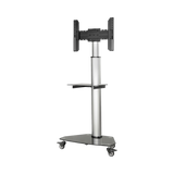 Tripp Lite Premier Rolling TV Cart for 37" to 70" Displays, Black Glass Base and Shelf, Locking Casters — Being Shipped