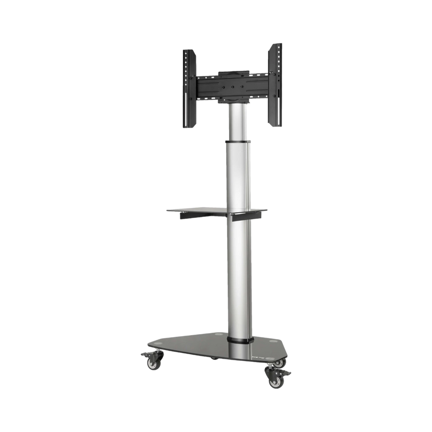 Tripp Lite Premier Rolling TV Cart for 37" to 70" Displays, Black Glass Base and Shelf, Locking Casters — Being Shipped