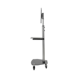 Tripp Lite Premier Rolling TV Cart for 37" to 70" Displays, Black Glass Base and Shelf, Locking Casters — Being Shipped