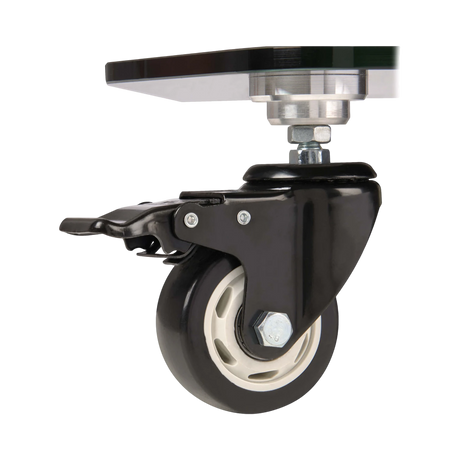 Tripp Lite Premier Rolling TV Cart for 37" to 70" Displays, Black Glass Base and Shelf, Locking Casters — Being Shipped