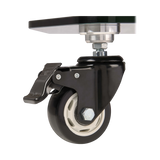 Tripp Lite Premier Rolling TV Cart for 37" to 70" Displays, Black Glass Base and Shelf, Locking Casters — Being Shipped