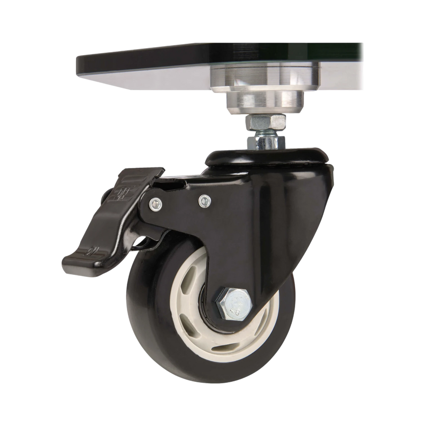 Tripp Lite Premier Rolling TV Cart for 37" to 70" Displays, Black Glass Base and Shelf, Locking Casters — Being Shipped