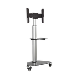 Tripp Lite Premier Rolling TV Cart for 37" to 70" Displays, Black Glass Base and Shelf, Locking Casters — Being Shipped