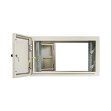 Tripp Lite SmartRack Industrial Enclosure with Lock, NEMA 4, Wall Mount, Metal Construction, Hinged Back, 28 in. Depth, 6U, Gray — Being Shipped