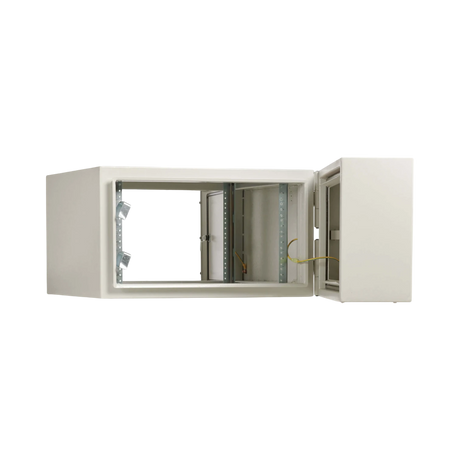 Tripp Lite SmartRack Industrial Enclosure with Lock, NEMA 4, Wall Mount, Metal Construction, Hinged Back, 28 in. Depth, 6U, Gray — Being Shipped