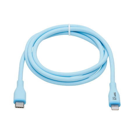 Tripp Lite 3ft USB-C to Lightning Antibacterial Charging Cable (Blue) — Being Shipped