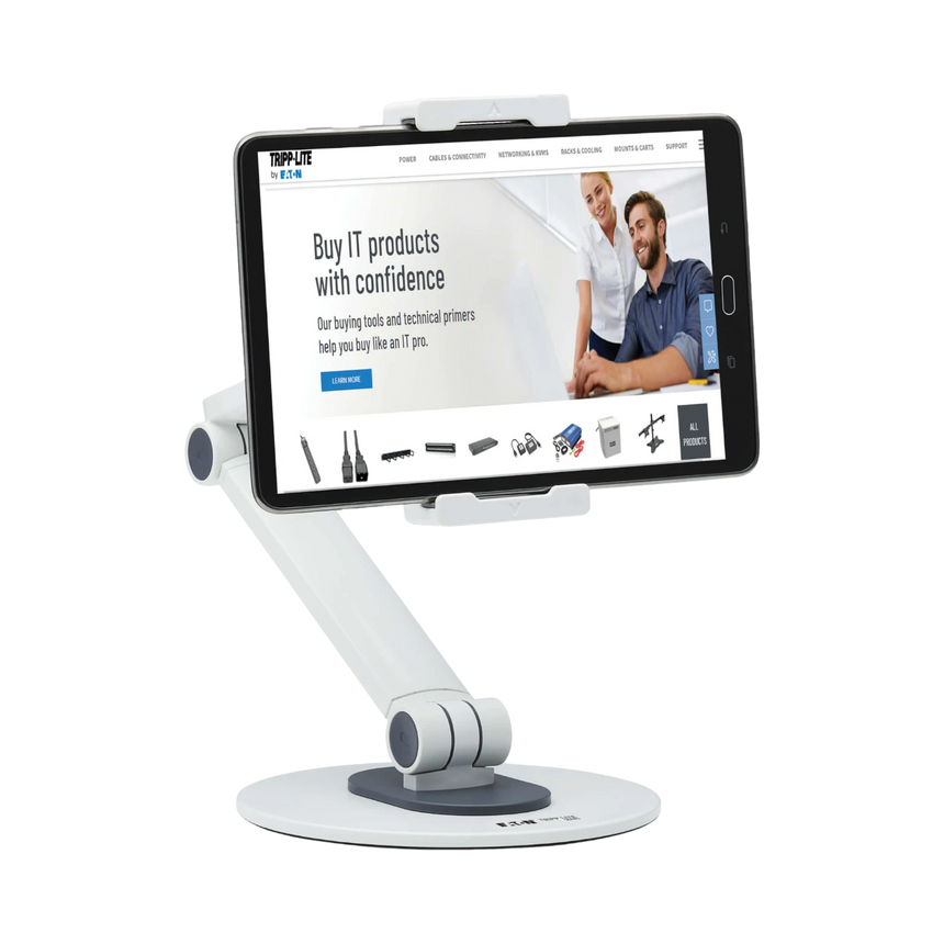Tripp Lite Full-Motion Flexible Long-Arm Desktop Smartphone & Tablet Mount, White — Being Shipped