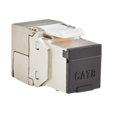 Tripp Lite Cat8 STP Shielded Tool-Free Keystone Jack, 568A/568B, TAA — Being Shipped