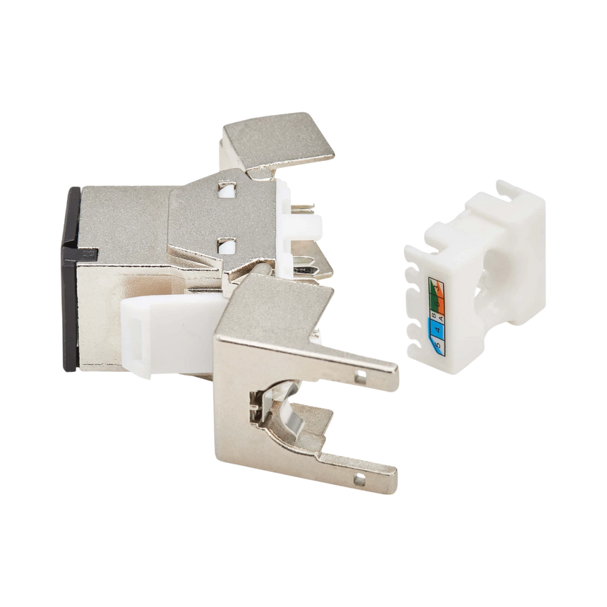 Tripp Lite Cat8 STP Shielded Tool-Free Keystone Jack, 568A/568B, TAA — Being Shipped