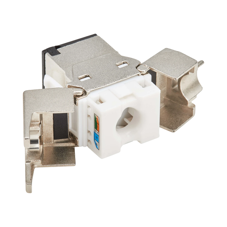 Tripp Lite Cat8 STP Shielded Tool-Free Keystone Jack, 568A/568B, TAA — Being Shipped