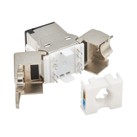 Tripp Lite Cat8 STP Shielded Tool-Free Keystone Jack, 568A/568B, TAA — Being Shipped