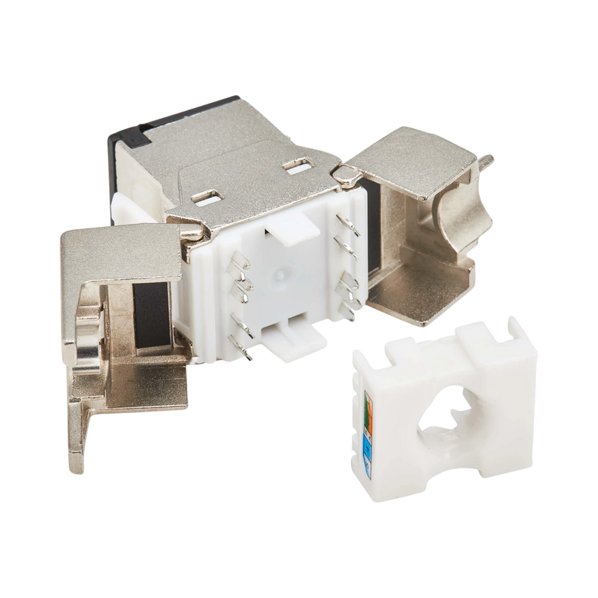 Tripp Lite Cat8 STP Shielded Tool-Free Keystone Jack, 568A/568B, TAA — Being Shipped