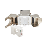 Tripp Lite Cat8 STP Shielded Tool-Free Keystone Jack, 568A/568B, TAA — Being Shipped