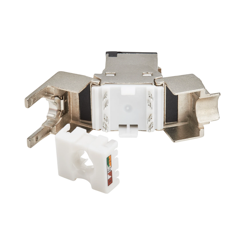 Tripp Lite Cat8 STP Shielded Tool-Free Keystone Jack, 568A/568B, TAA — Being Shipped