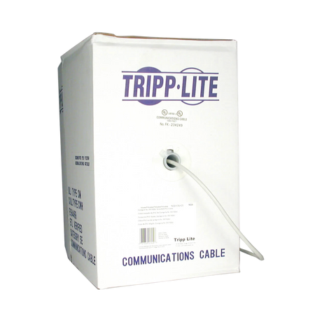 Tripp Lite Cat5e 350 MHz Stranded-Core (UTP) PVC Bulk Ethernet Cable, Gray, 1000 ft. (304.8 m), TAA — Being Shipped