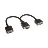 Tripp Lite VGA Monitor Y Splitter Cable (HD15 M/2xF), 1 ft. (0.31 m) — Being Shipped