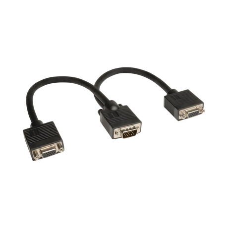 Tripp Lite VGA Monitor Y Splitter Cable (HD15 M/2xF), 1 ft. (0.31 m) — Being Shipped