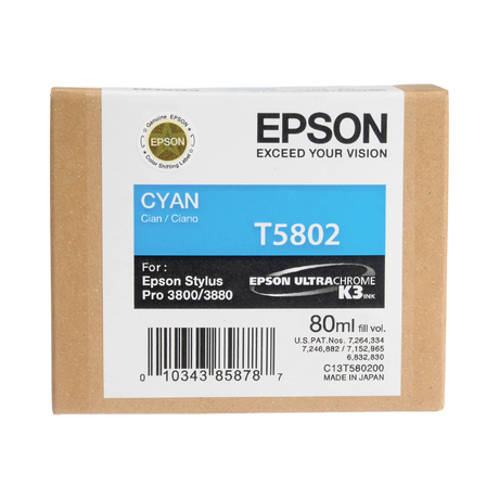 Epson UltraChrome K3 Cyan Ink Cartridge (80 ml) — Being Shipped