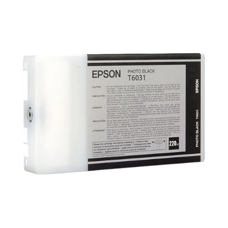 Epson T603100 Photo Black UltraChrome K3 Ink Cartridge (220 ml) — Being Shipped