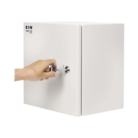 Tripp Lite SmartRack Outdoor Industrial Enclosure with Lock, NEMA 4, Surface Mount, Metal Construction, 14 x 14 x 10 in., Gray — Being Shipped