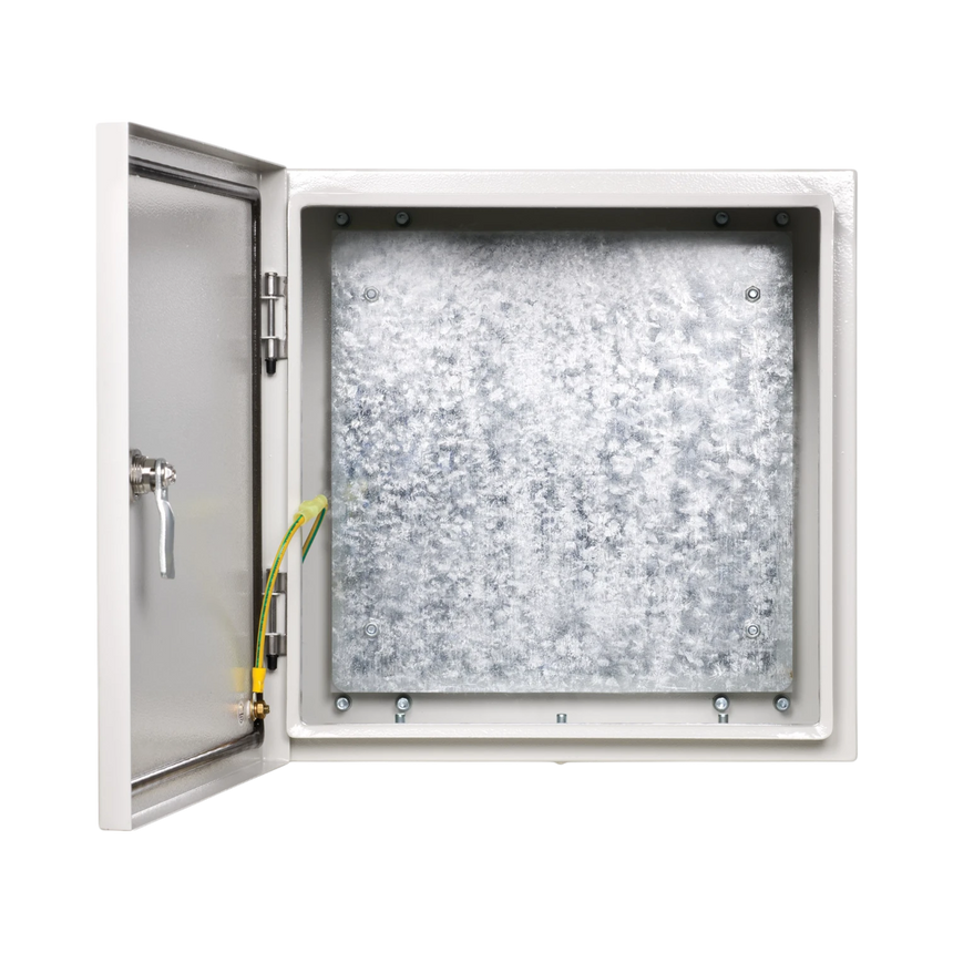 Tripp Lite SmartRack Outdoor Industrial Enclosure with Lock, NEMA 4, Surface Mount, Metal Construction, 14 x 14 x 6 in., Gray — Being Shipped