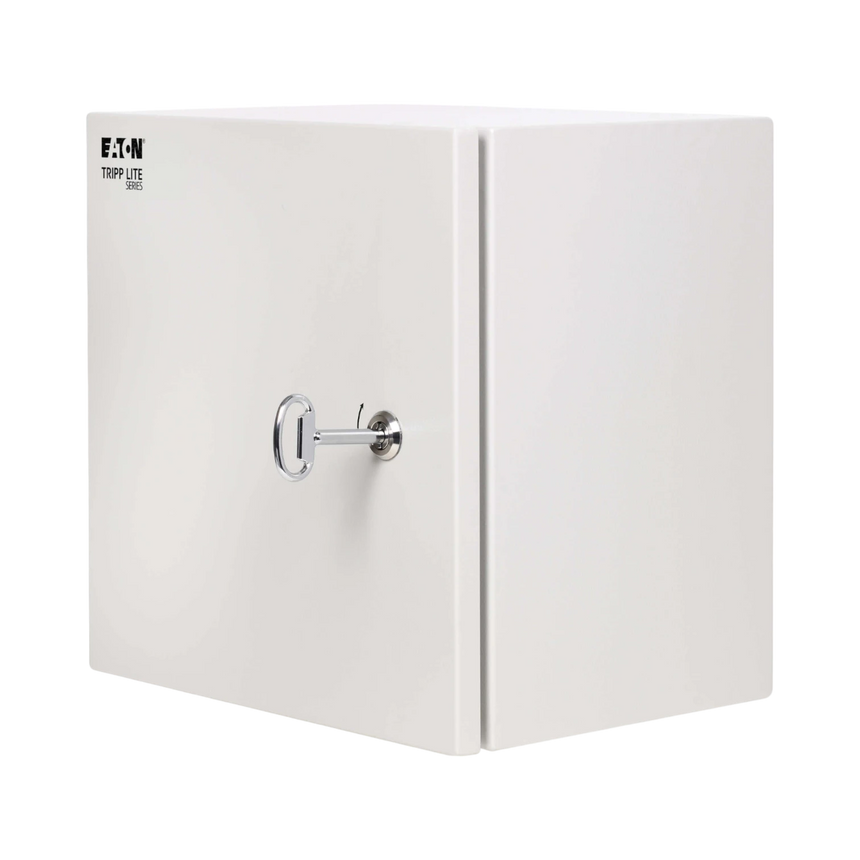 Tripp Lite SmartRack Outdoor Industrial Enclosure with Lock, NEMA 4, Surface Mount, Metal Construction, 14 x 14 x 6 in., Gray — Being Shipped