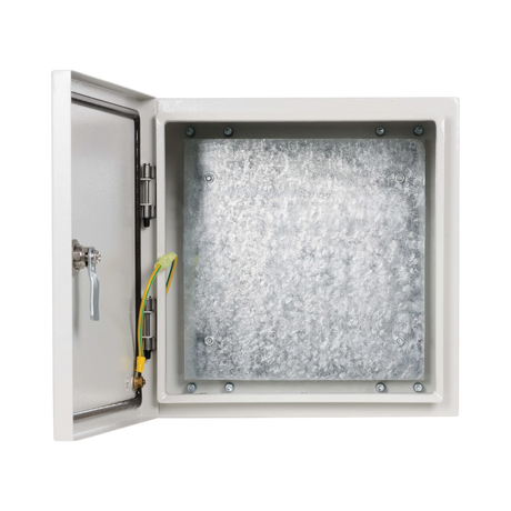 Tripp Lite SmartRack Outdoor Industrial Enclosure with Lock, NEMA 4, Surface Mount, Metal Construction, 12 x 12 x 10 in., Gray — Being Shipped