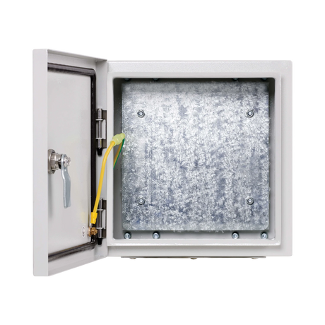 Tripp Lite SmartRack Outdoor Industrial Enclosure with Lock, NEMA 4, Surface Mount, Metal Construction, 10 x 10 x 10 in., Gray — Being Shipped