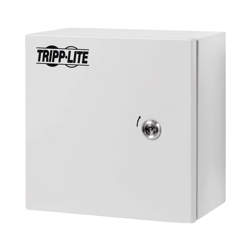 Tripp Lite SmartRack Outdoor Industrial Enclosure with Lock, NEMA 4, Surface Mount, Metal Construction, 10 x 10 x 10 in., Gray — Being Shipped