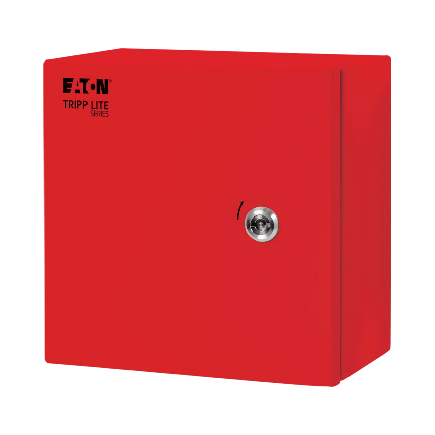 Tripp Lite SmartRack Outdoor Industrial Enclosure with Lock, NEMA 4, Surface Mount, Metal Construction, 10 x 10 x 6 in., Red — Being Shipped
