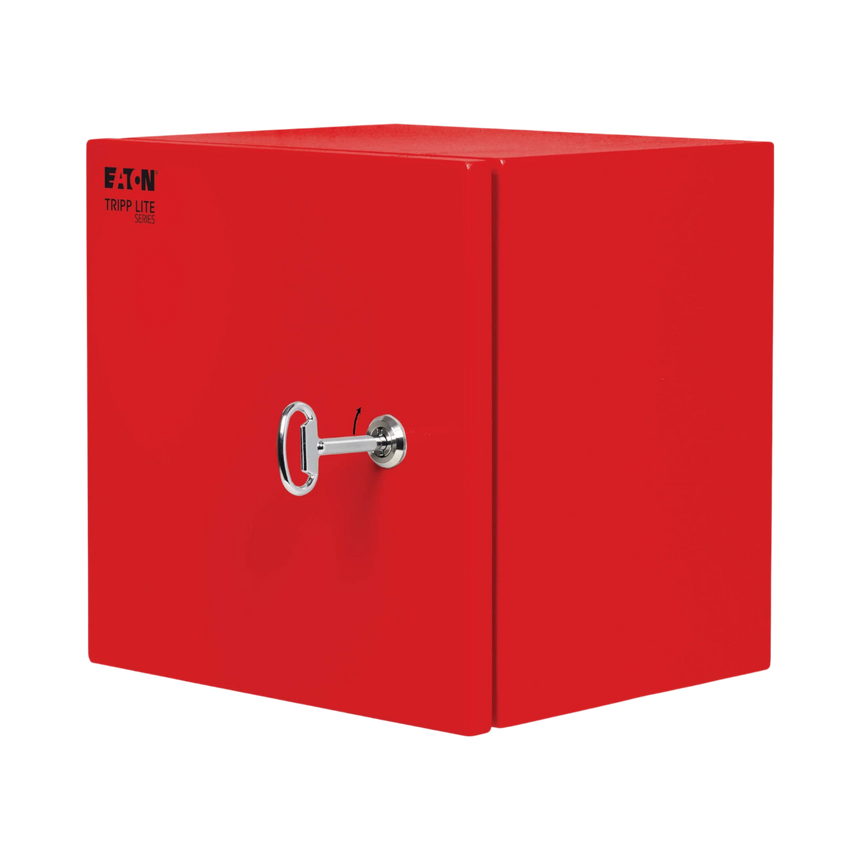 Tripp Lite SmartRack Outdoor Industrial Enclosure with Lock, NEMA 4, Surface Mount, Metal Construction, 12 x 12 x 10 in., Red — Being Shipped