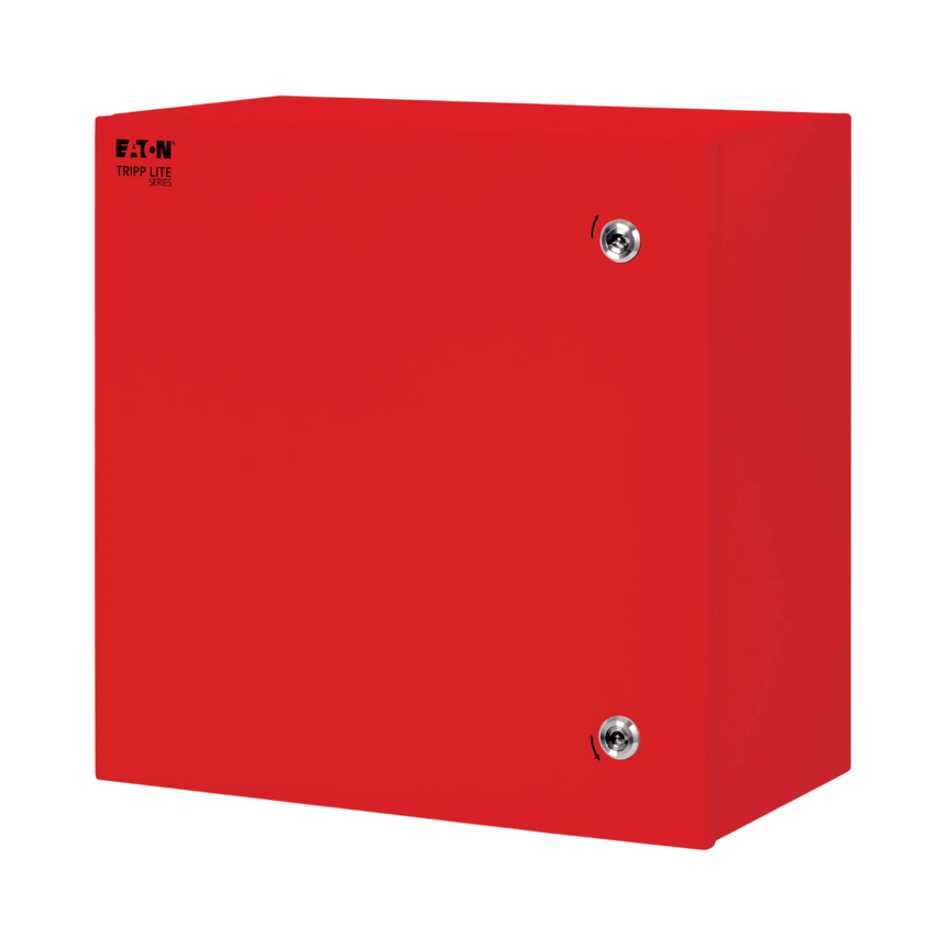 Tripp Lite SmartRack Outdoor Industrial Enclosure with Lock, NEMA 4, Surface Mount, Metal Construction, 18 x 18 x 10 in., Red — Being Shipped