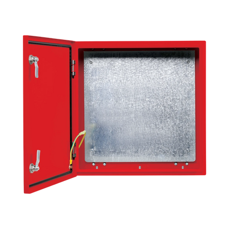 Tripp Lite SmartRack Outdoor Industrial Enclosure with Lock, NEMA 4, Surface Mount, Metal Construction, 18 x 18 x 10 in., Red — Being Shipped