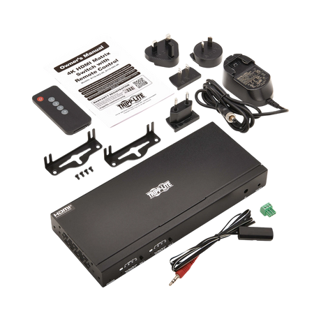 Tripp Lite 4x2 HDMI Matrix Switch/Splitter with Remote Control and Multi-Resolution Support, 4K 60 Hz, HDR, 4:4:4, TAA — Being Shipped