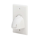 Tripp Lite Single-Gang Up-or Down-Angle Bulk Cable Wall Plate, White, TAA — Being Shipped