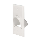 Tripp Lite Single-Gang Up-or Down-Angle Bulk Cable Wall Plate, White, TAA — Being Shipped
