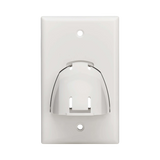 Tripp Lite Single-Gang Up-or Down-Angle Bulk Cable Wall Plate, White, TAA — Being Shipped