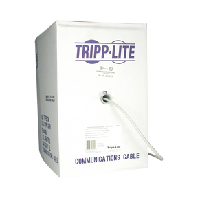 Tripp Lite Cat5e 350 MHz Solid Core Outdoor-Rated (UTP) PVC Bulk Ethernet Cable, PoE - Gray, 1000 ft. (304.8 m) — Being Shipped