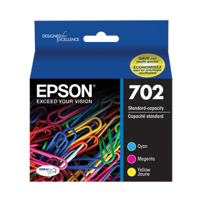 Epson 702 DURABrite Ultra Standard-Capacity Ink Cartridge Color Multi Pack with Sensormatic — Being Shipped