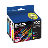 Epson 702 DURABrite Ultra Standard-Capacity Ink Cartridge Color Multi Pack with Sensormatic — Being Shipped