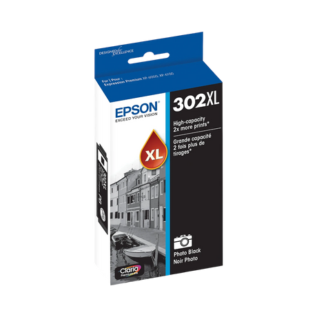 Epson 302XL Photo Black High Yield Ink Cartridge for XP Series — Being Shipped