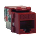 Tripp Lite Cat6/Cat5e 110 Style Punch Down Keystone Jack, Red, TAA — Being Shipped