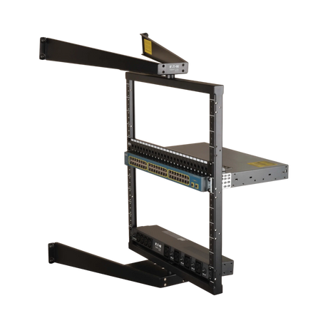 Tripp Lite SmartRack 12U Flat-Pack Low-Profile Switch-Depth Wall-Mount Pivoting 2-Post Open Frame Rack — Being Shipped