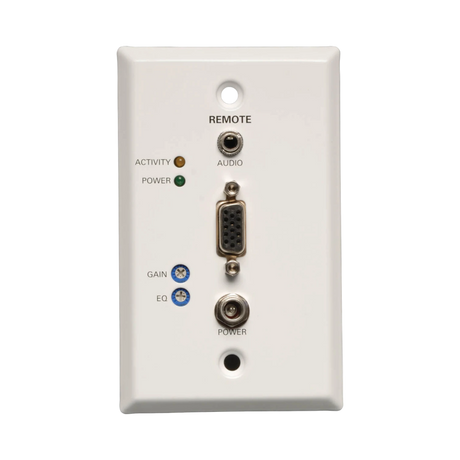 Tripp Lite VGA over Cat5/6 Extender, Wall Plate Receiver for Video/Audio, Up to 1000 ft. (305 m), TAA — Being Shipped