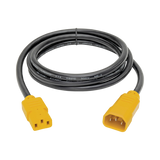 Tripp Lite Heavy-Duty PDU Power Cord, C13 to C14 - 15A, 250V, 14 AWG, 6 ft. (1.83 m), Yellow Plugs — Being Shipped