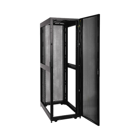 Tripp Lite 42U SmartRack Standard-Depth Rack Enclosure Cabinet, Threaded 10-32 Mounting Holes with doors & side panels — Being Shipped