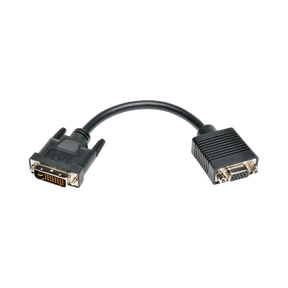 Tripp Lite DVI to VGA Adapter Cable (DVI-I Dual-Link to HD15 M/F), 8 in. (20.3 cm) — Being Shipped