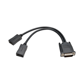 Tripp Lite DMS-59 to Dual DisplayPort Splitter Y Cable (M to 2xF), 1 ft. (0.31 m) — Being Shipped